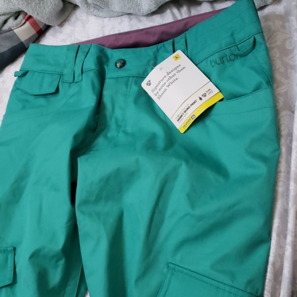 Burton white collection slim fit honey buns pants